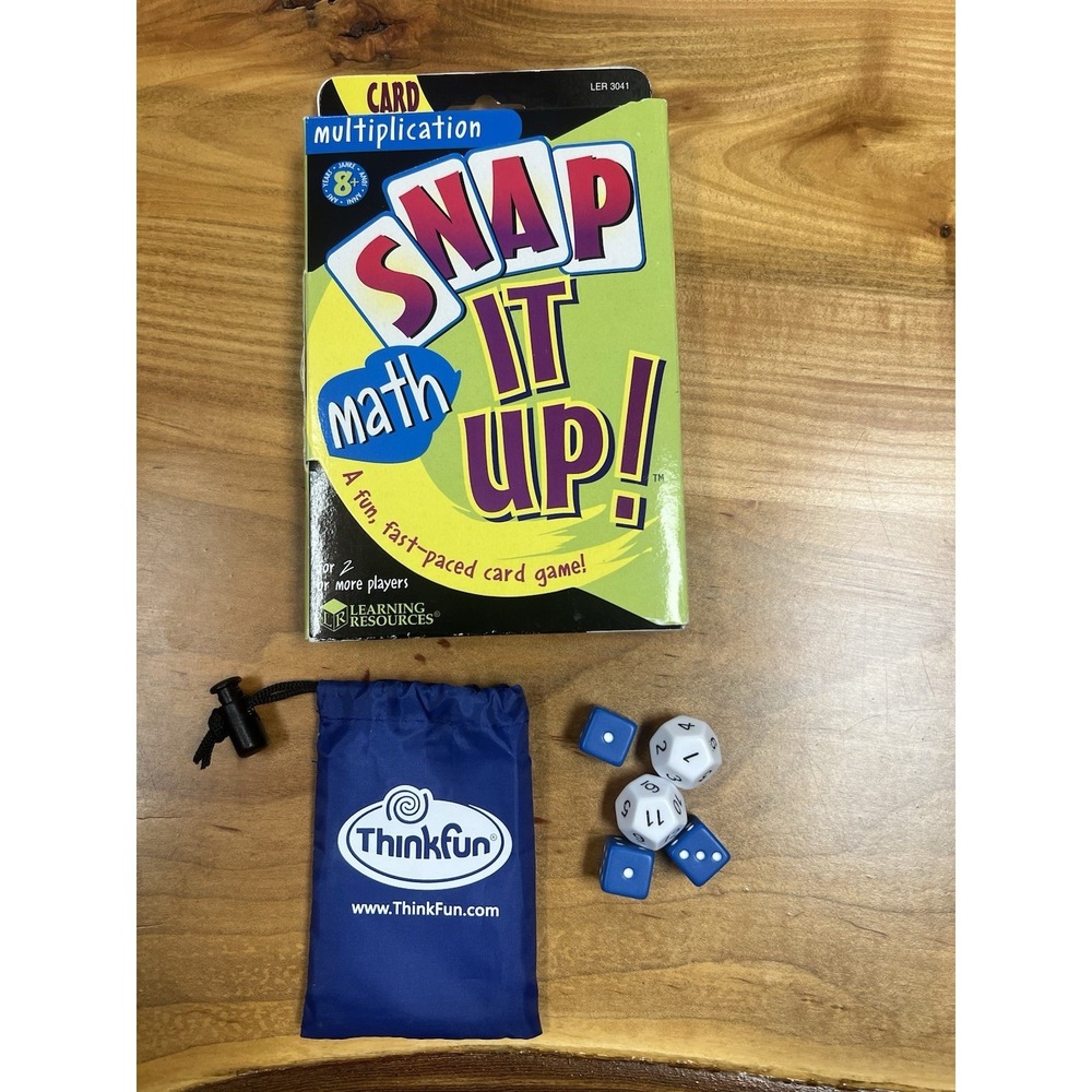 Snap It Up! Math Dice Addition Subtraction Card Game 90 Card Learning Resources